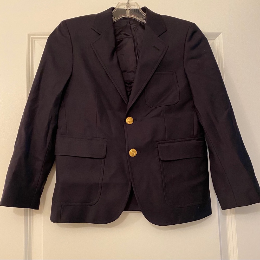 Brooks Brothers 2-Button Blue Blazer, Boys Size 10